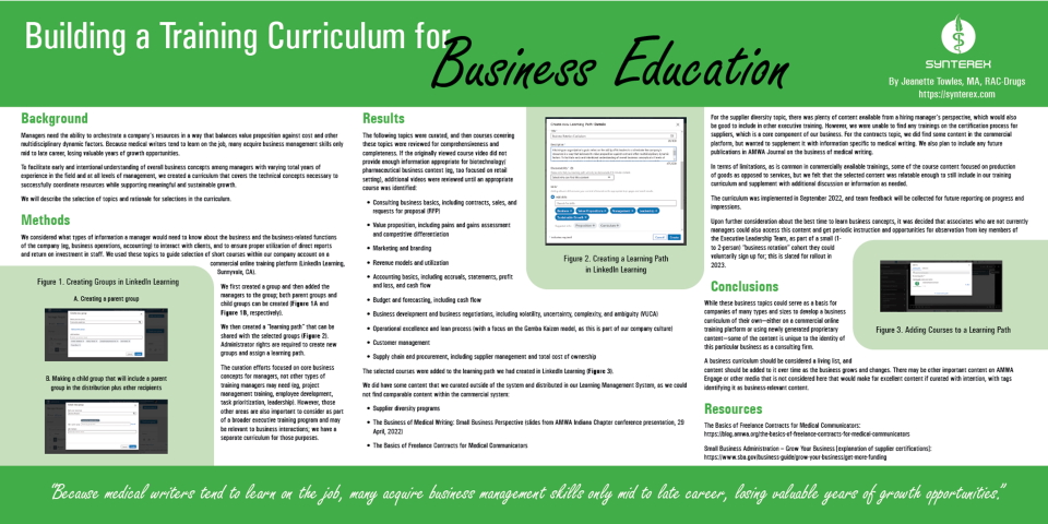 Business education poster graphic