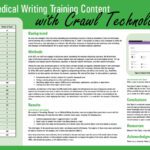 Crawl technology poster graphic in green and white